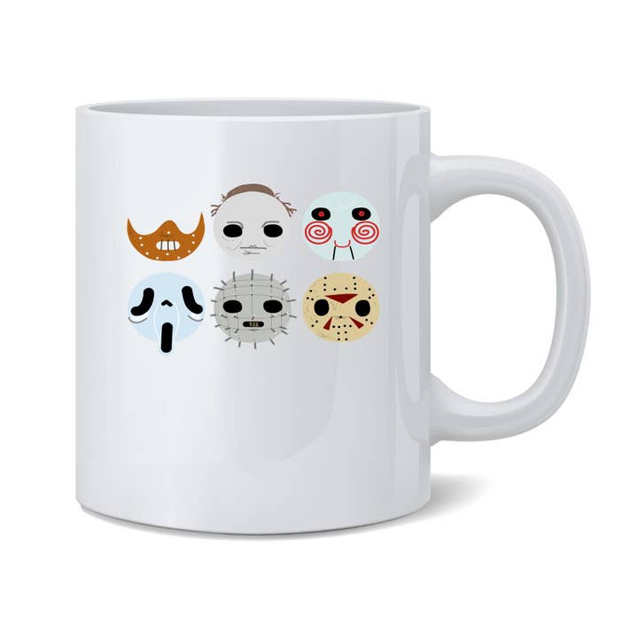 Máscaras Horror Halloween Fato Homem Monster Caneca Café 11oz por atacado de Gotham Gifts