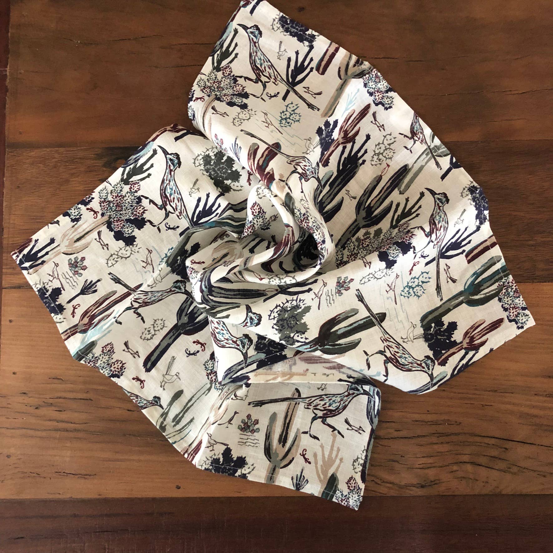 Cher the Fire - Wholesale Tea Towel - Linen Tea Towel, Roadrunner After the Rain - Southwest8