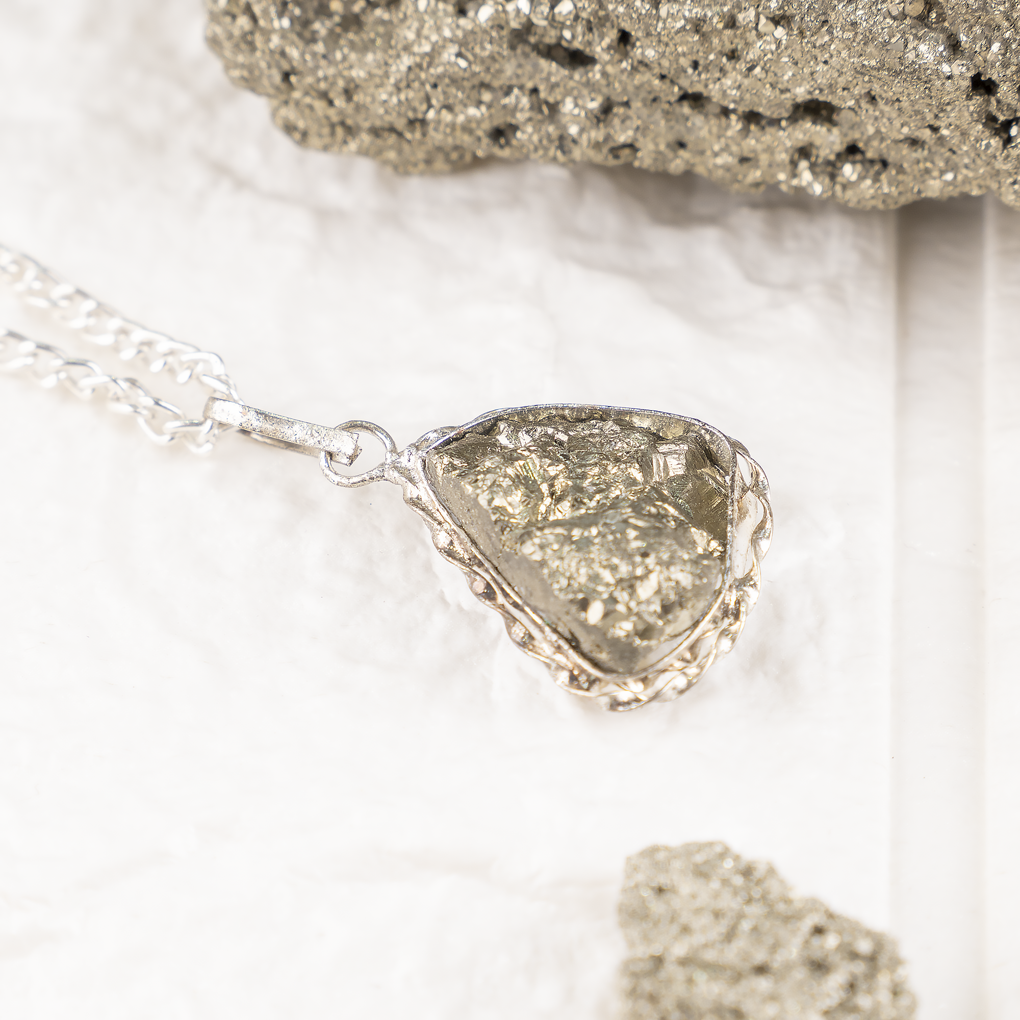 Soothing Crystals - Wholesale Pendant/Charm Necklace - Crystal Pendant | Pyrite Pendant | Wealth & Protection4