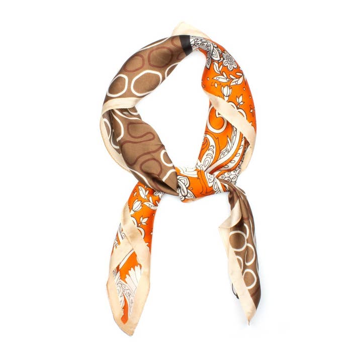 Zeist Sjal 70x70cm Arancione per la vendita all'ingrosso da parte di 7East