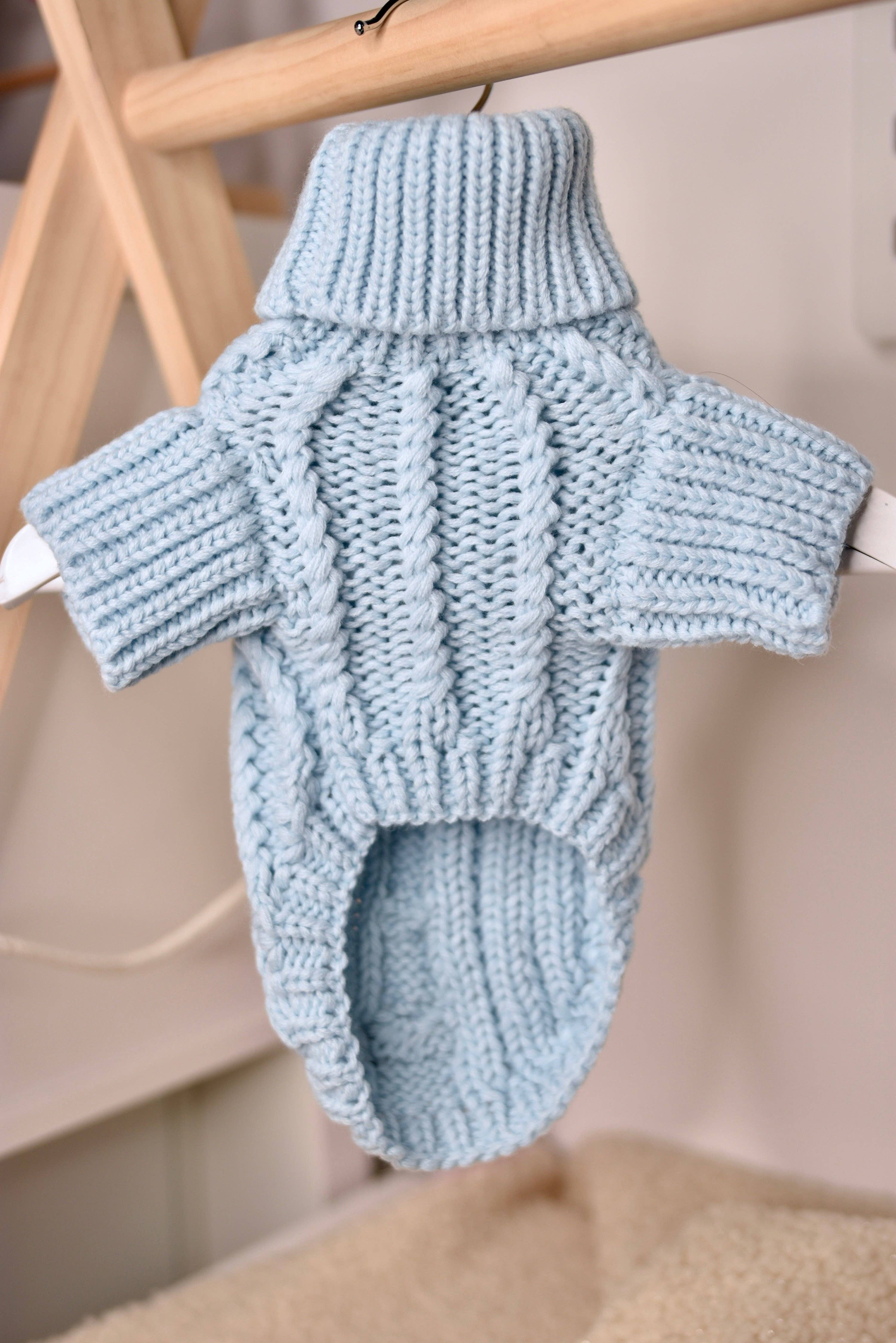 Wuffelliebe - Wholesale Pet Sweater - Dog - Cosy Jumper - Baby Blue1