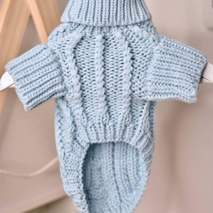 Wuffelliebe - Wholesale Pet Sweater - Dog - Cosy Jumper - Baby Blue1