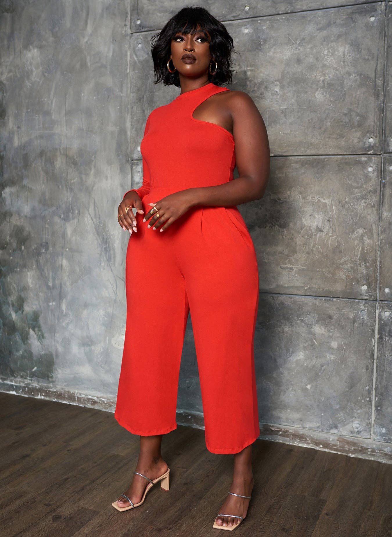 Essential Cropped Wide Leg Pants - Red for wholesale on Faire1