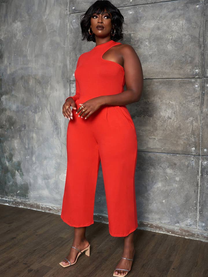 Essential Cropped Wide Leg Pants - Red for wholesale on Faire1