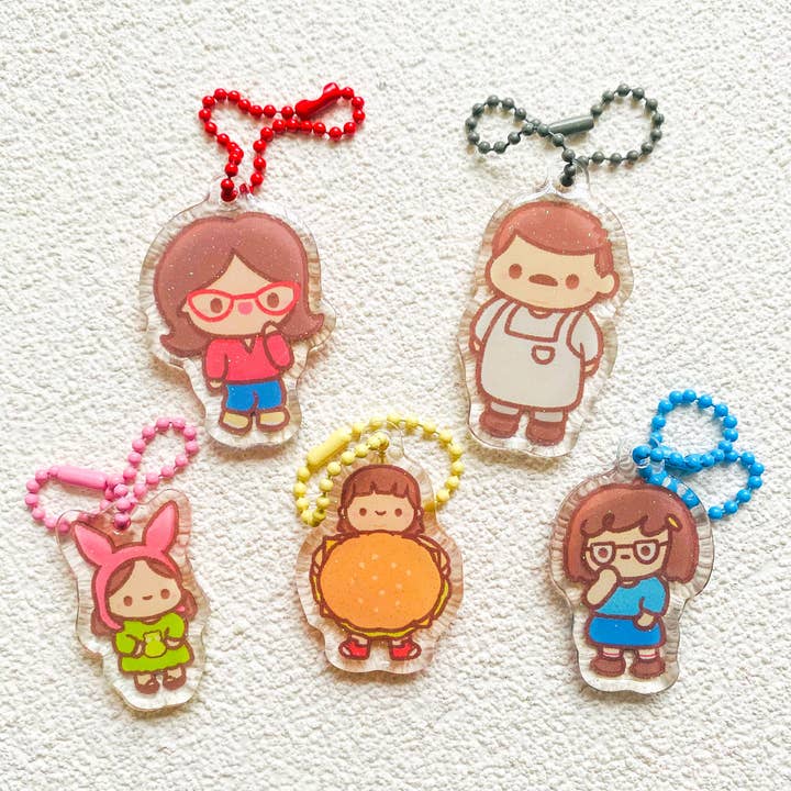 Truffle Arts - Wholesale Keychain - Unisex - Bob's Burgers Mystery Glitter Keychain1