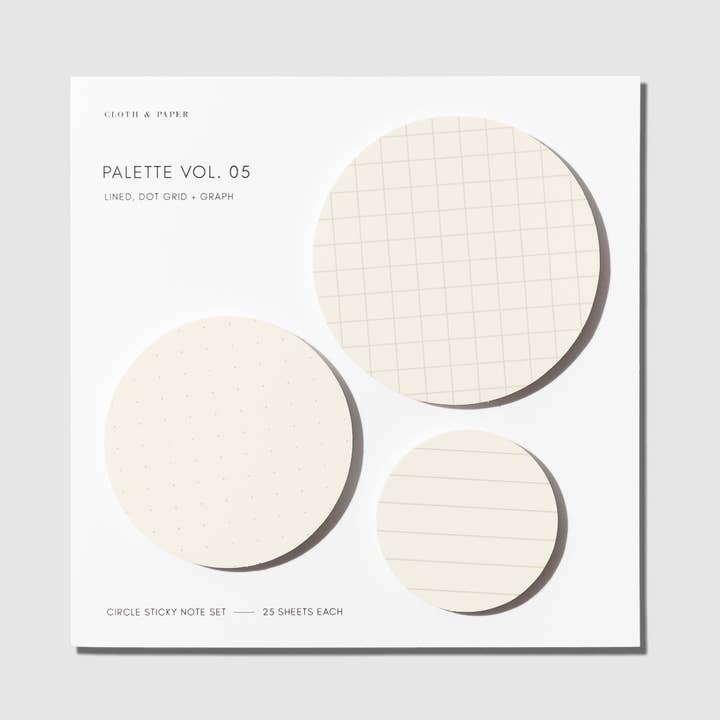 Circle Sticky Note Sæt for engroshandel hos Cloth & Paper