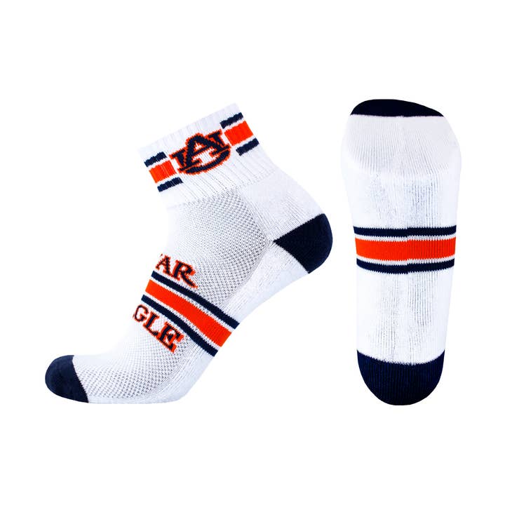 Donegal Bay - Wholesale Socks - Unisex - Auburn Tigers Helmet Stripe Quarter Socks0