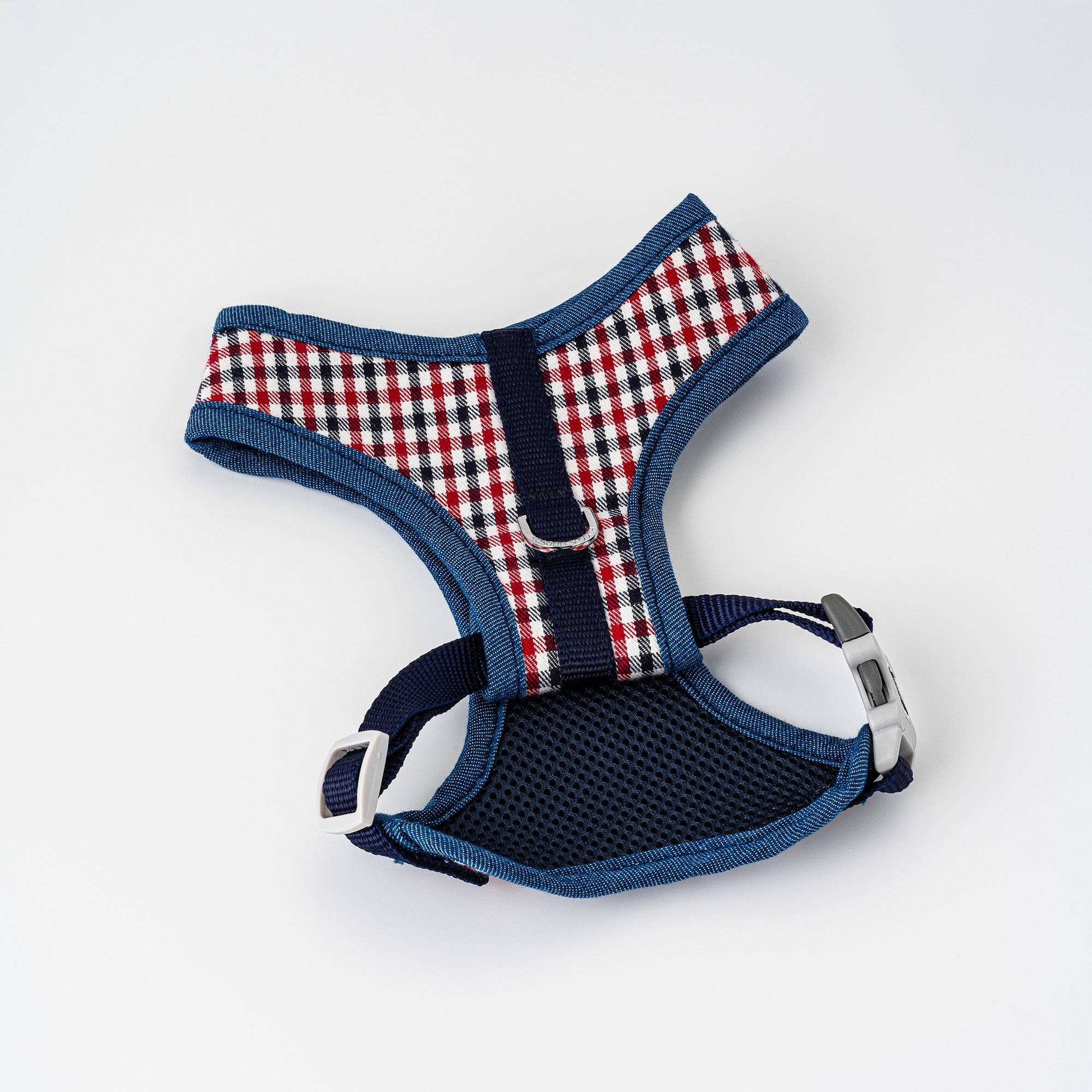 Hugo & Hudson - Wholesale Pet Harness - Dog - Fabric Dog Harness - Checked Navy and Red6
