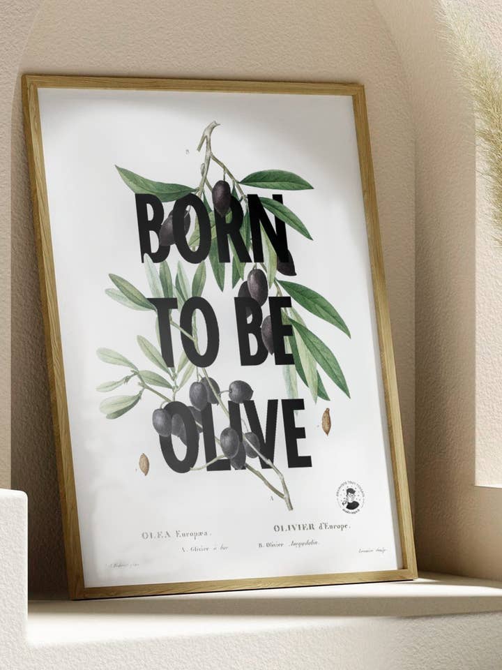 Geboren om Olijf te zijn | Botanische poster voor wholesale door Studio Topo