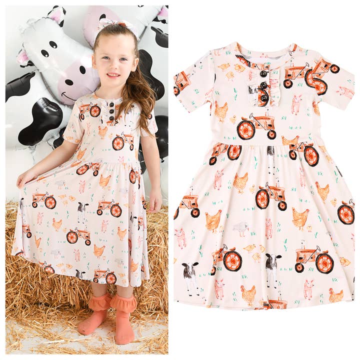 Millie Moo TUTU DRESS Bamboo Farm Kids Clothing for wholesale by Gigi and Max