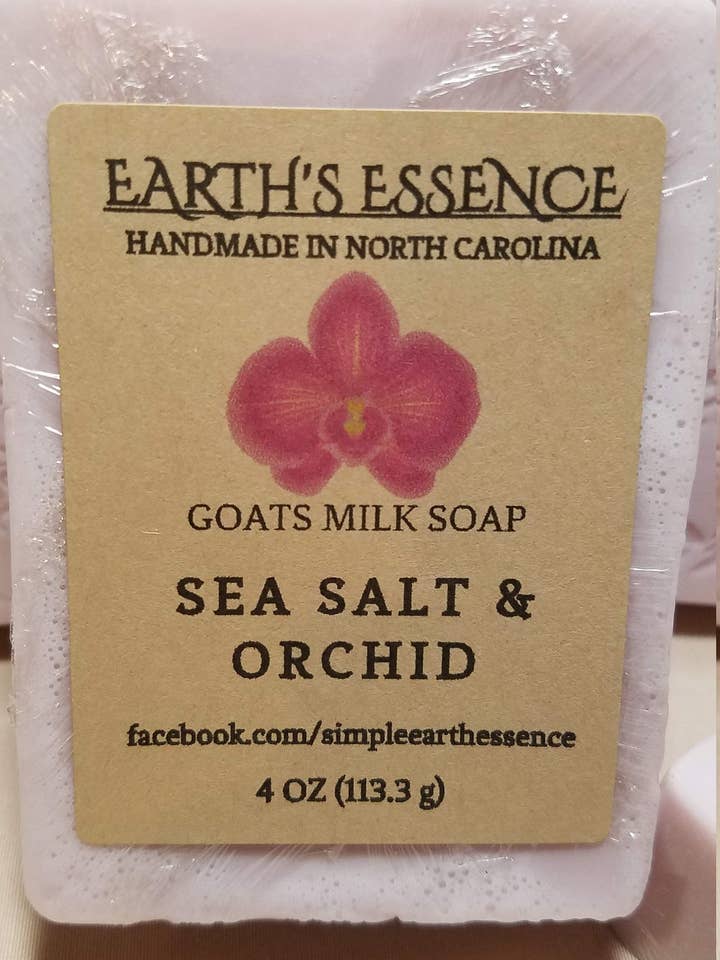 Sea Salt & Orchid Goats Milk Soap 4 OZ for wholesale by Earth's Essence