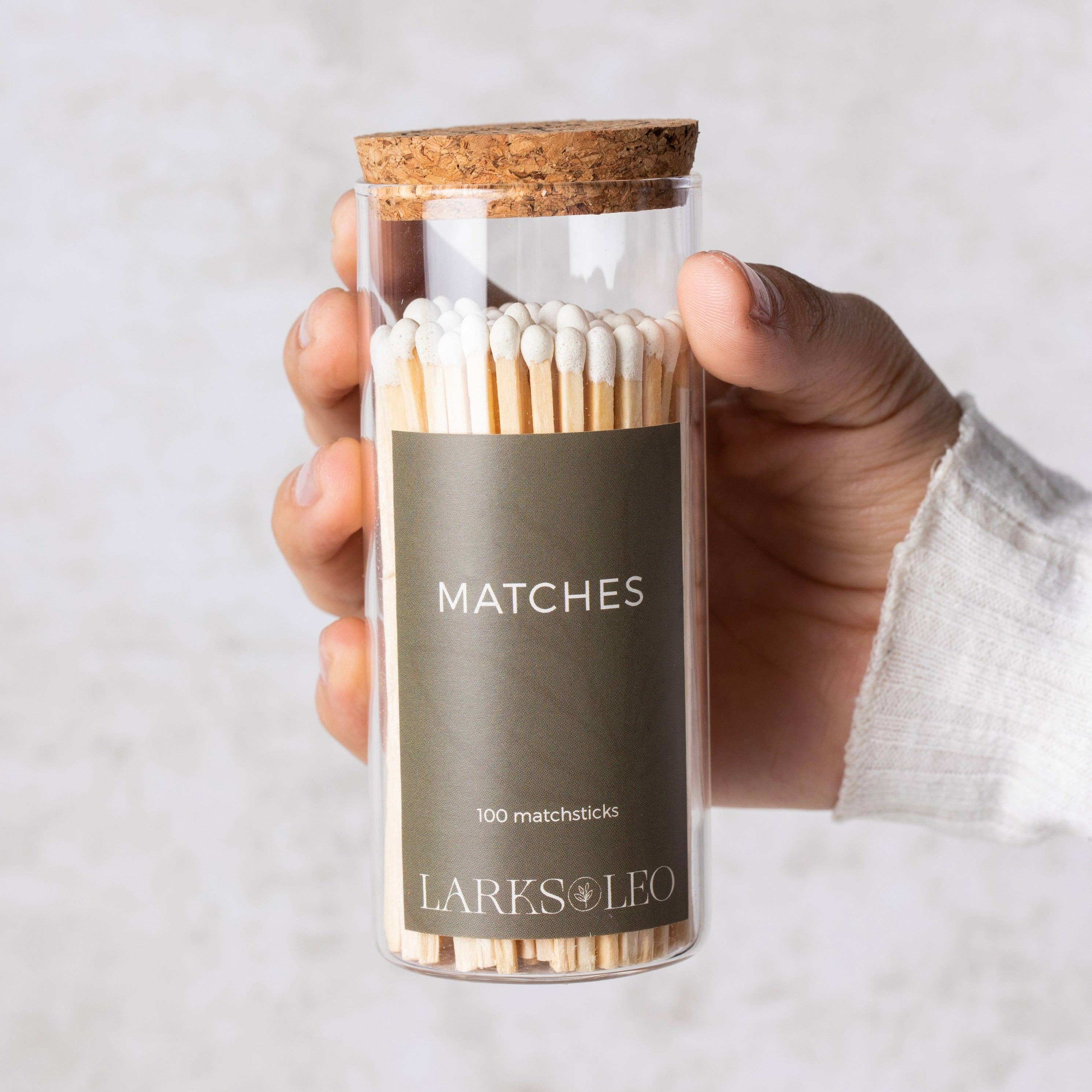 Larks and Leo - Wholesale Matches - Premium Safety Matches, Decorative Matches in Glass Jar1