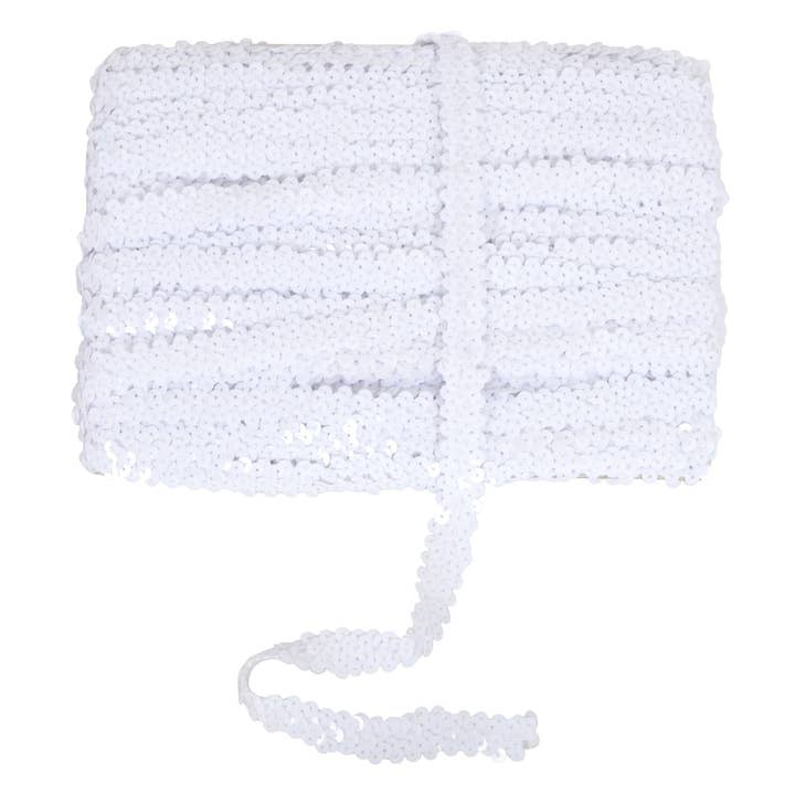 AK Brand - Wholesale Ribbon – Gift wrapping - Elastic Sequin Trim 0.8 Inch Glitter Paillette Ribbon9