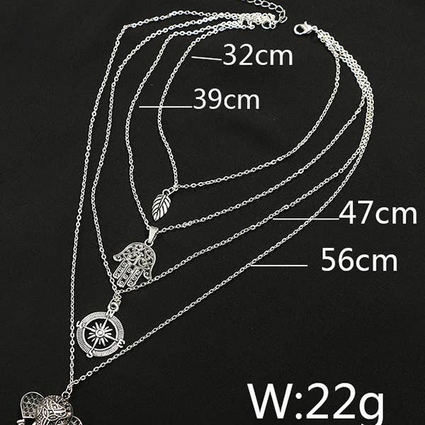 SILVER Bohemia Alloy Necklace Accessories for wholesale on Faire4