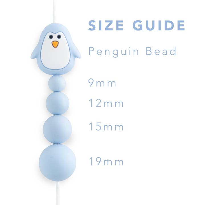 Cara & Co Silicone Craft Supply - Wholesale Craft Supplies - Penguin Silicone Focal Beads