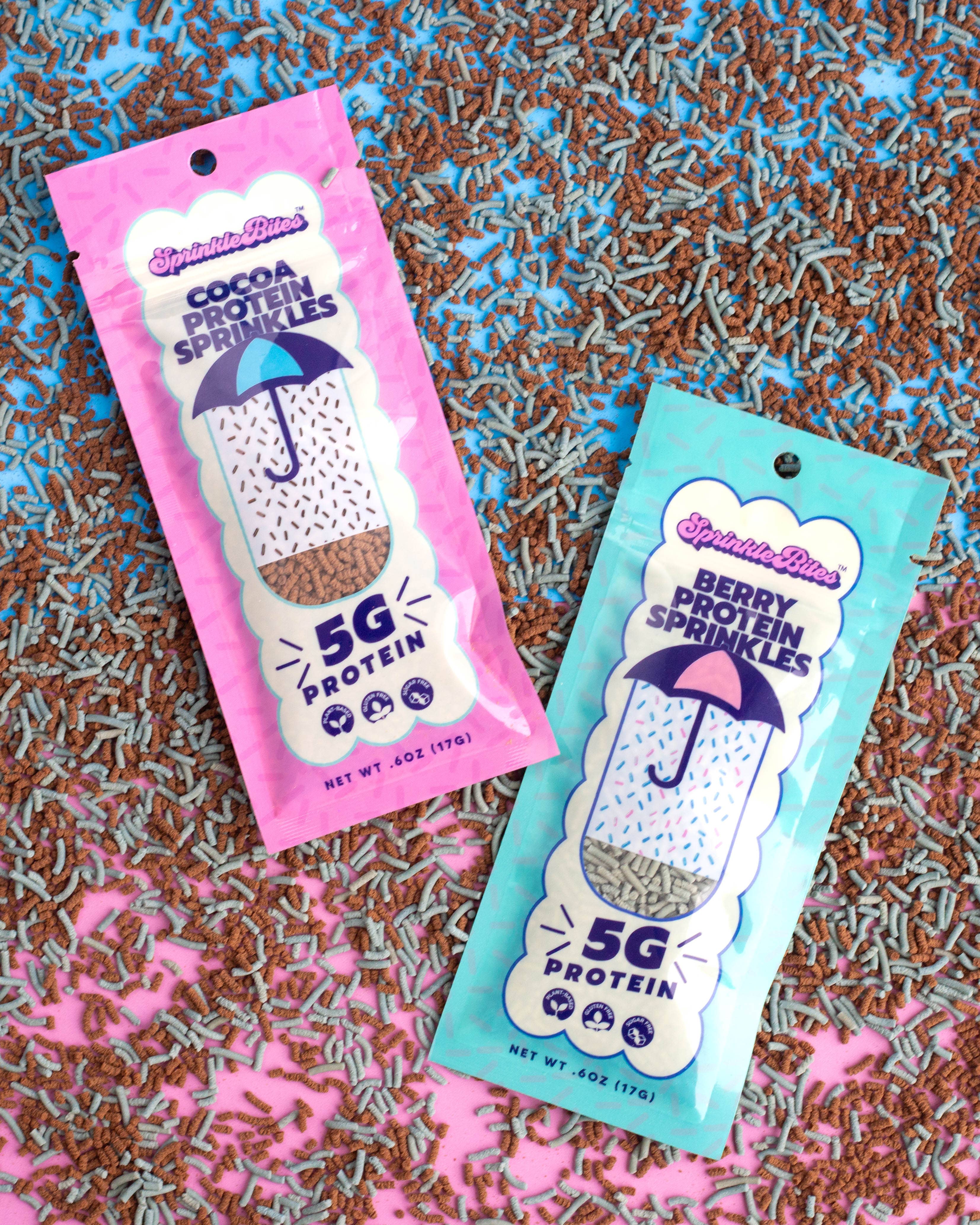 SprinkleBites - Wholesale Protein/Superfood Powder - Variety 10-Pack: 5 Cocoa & 5 Berry Protein SprinkleBites™1