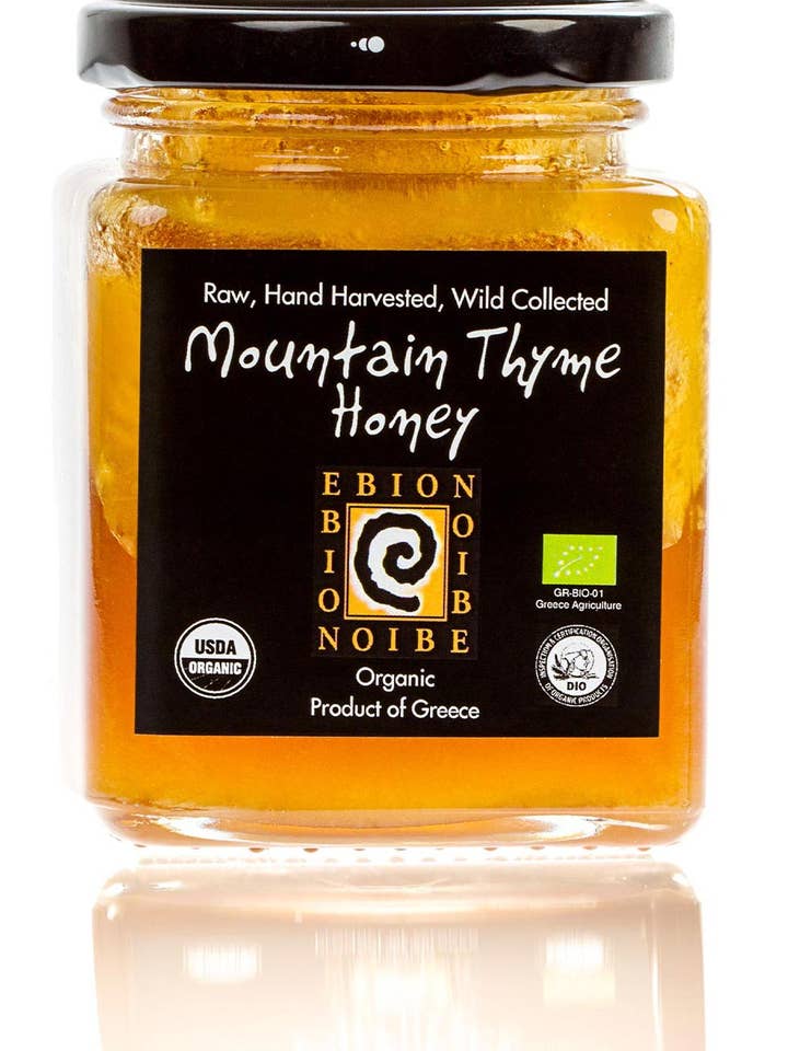 Miel de thym de montagne - Miel de montagne grec biologique sauvage cru pour la vente par BeeVitamin