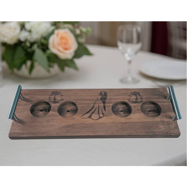 Tavola di Volo Bourbon per Matrimonio con Codice QR per Ricettario di Bourbon per la vendita all'ingrosso da parte di Wooden Nose Gift Shop