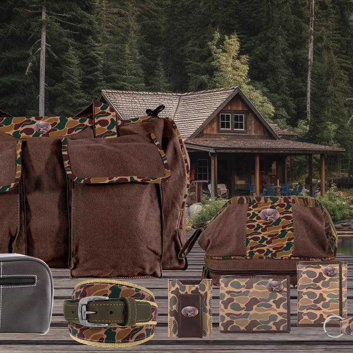 Zep-Pro - Wholesale Wallet - Men's - Buck Men's Magnetic Front Pocket Old School Camo Leather Wallet.5