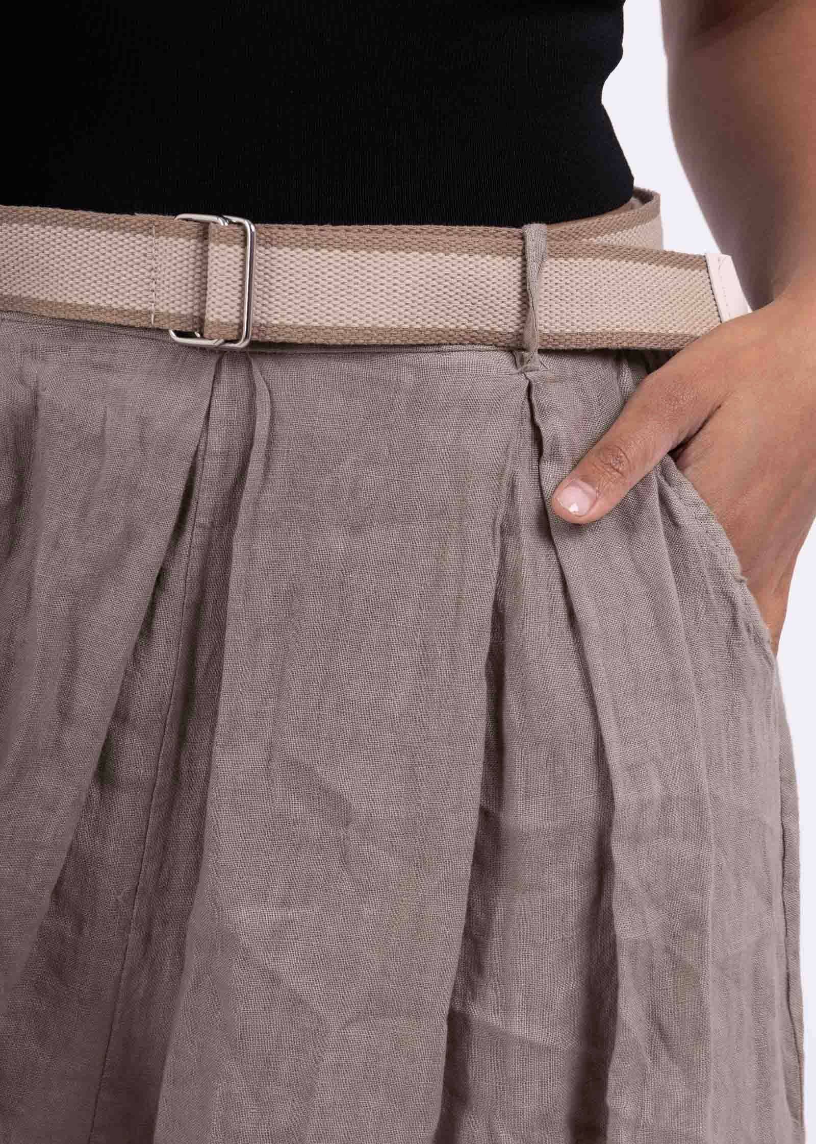 LINEN & COTTON HOUSE - Wholesale Pants - Women's - 22503 100% LINEN TROUSERS WITH BELT AND POCKETS31