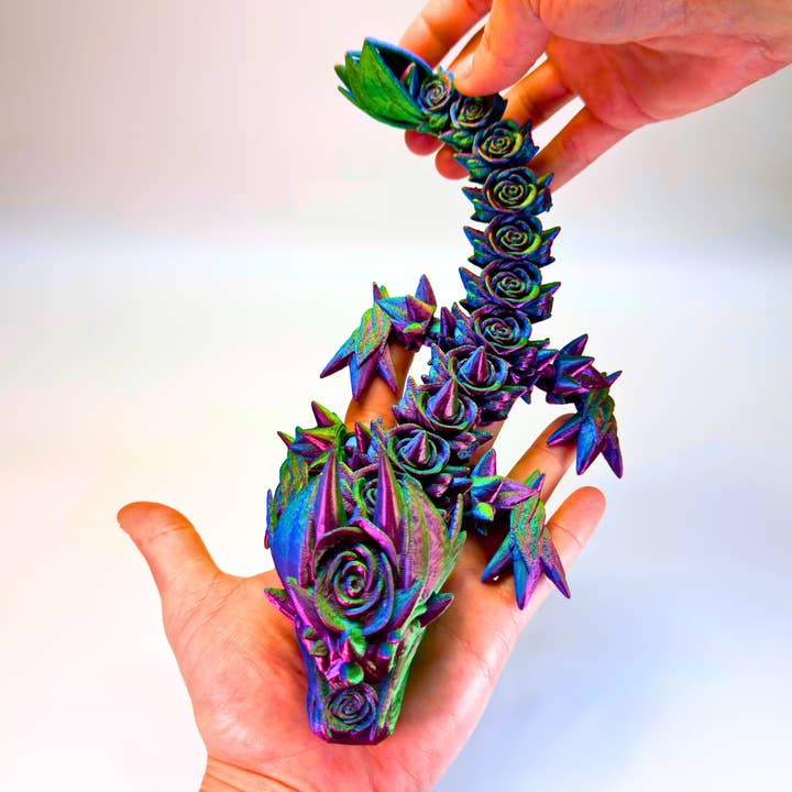 12-Zoll-Baby Rose Dragon Fidget Spielzeug-Dekor, 3D-gedruckt für den Großhandel von Dragon Fidgets
