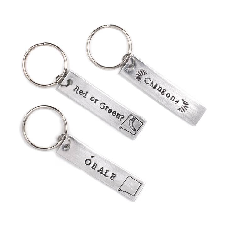 Keychains: Orale, Red, or Green? or Chingona for wholesale by Root & Feather