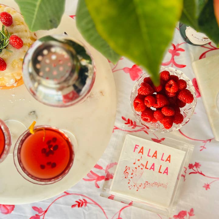 Sunshine Daisy LLC - Wholesale Disposable Napkin - Fa La La Cocktail Paper Napkins