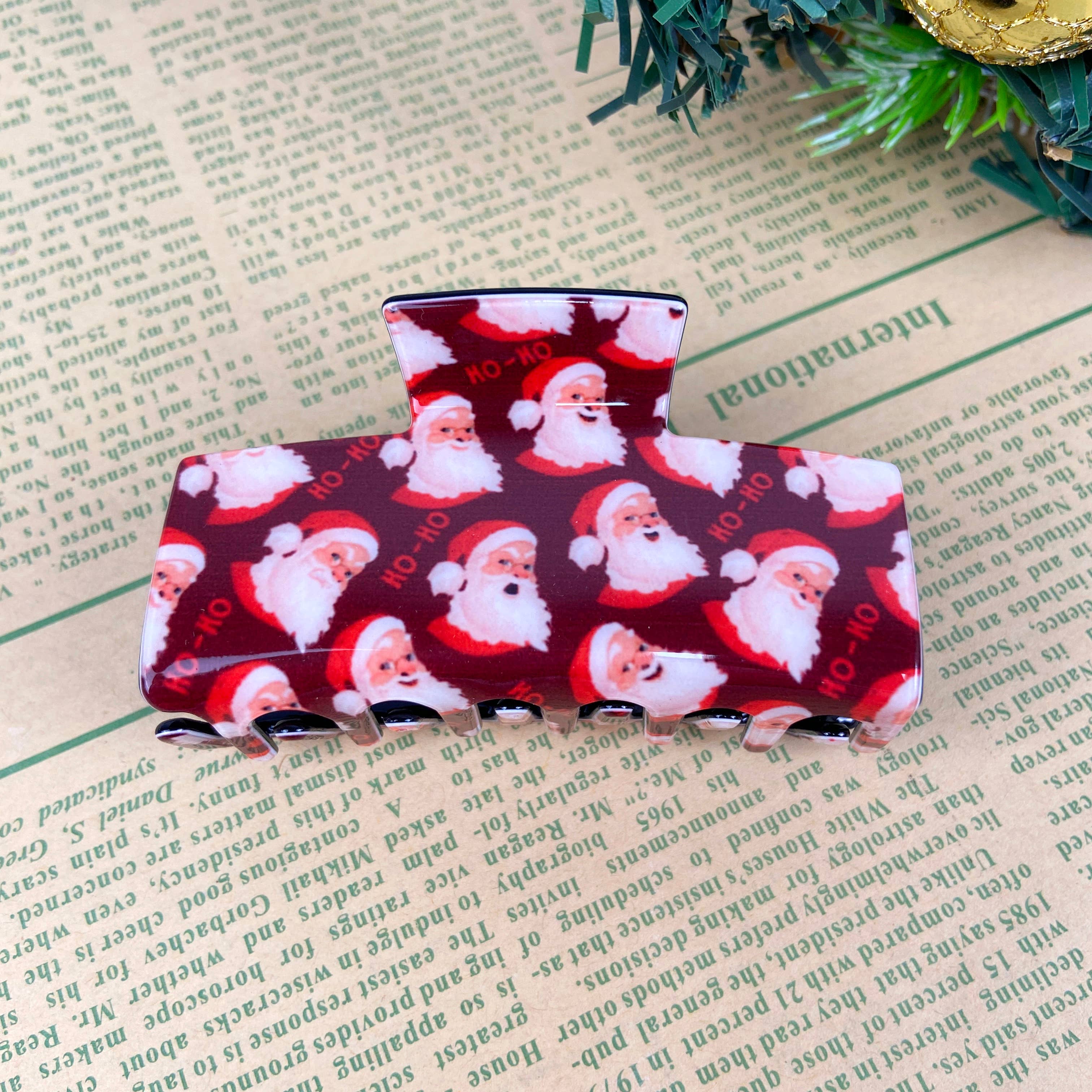 TheDivaSoap - Vendita all'ingrosso Fermaglio per capelli - Donna - Fermaglio per capelli con artiglio natalizio, Babbo Natale, pupazzo di neve3