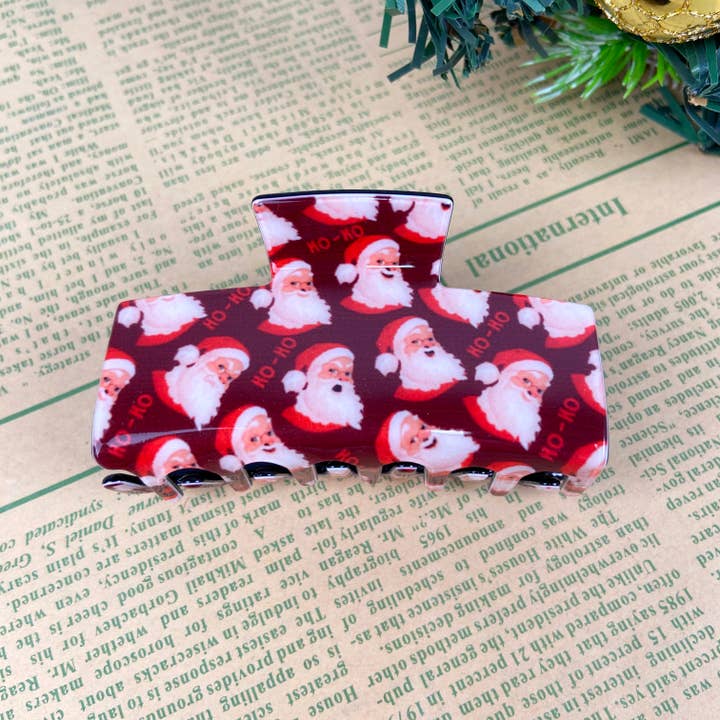 TheDivaSoap - Vendita all'ingrosso Fermaglio per capelli - Donna - Fermaglio per capelli con artiglio natalizio, Babbo Natale, pupazzo di neve3