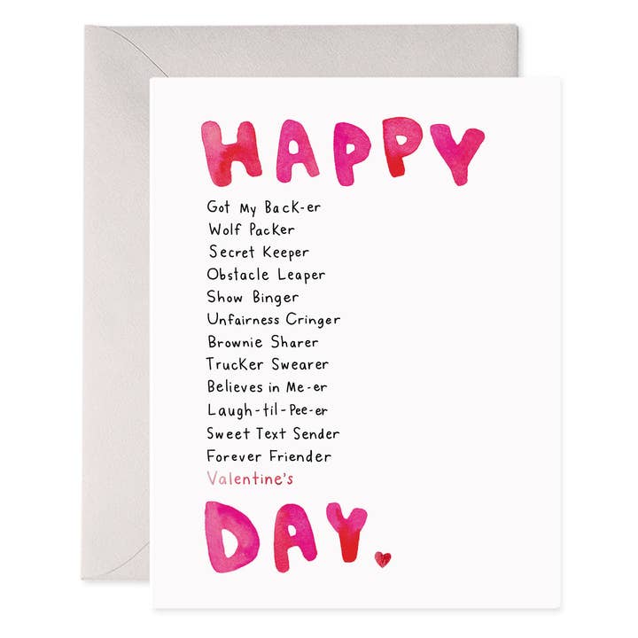 BFF Valentine | Valentine's Day Card Galentine Greeting Card for wholesale by E. Frances Paper