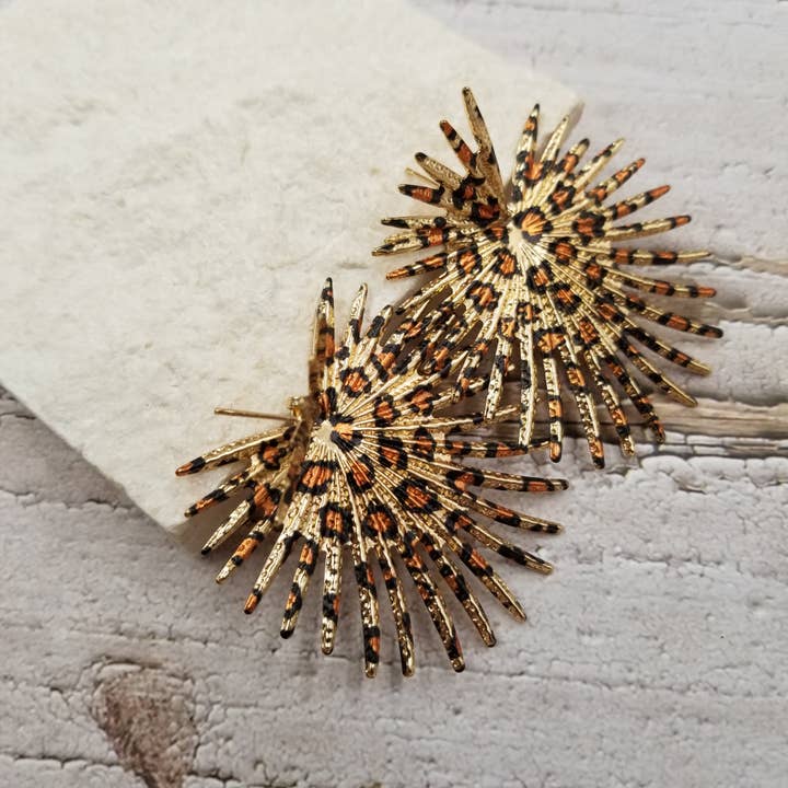 Treasure Wholesale - Wholesale Dangle Earrings - Dangerous Girl Leopard Print Earrings2