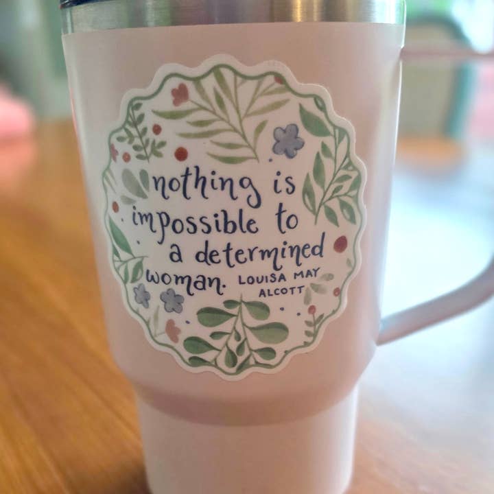 She Said It. – Engroshandel Armbånd til telefoner – Intet er umuligt for en beslutsom kvinde -- FLORAL klistermærke2