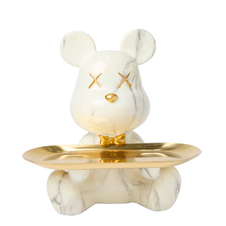 Bear Brick Tray, White for wholesale by Paradox Collections