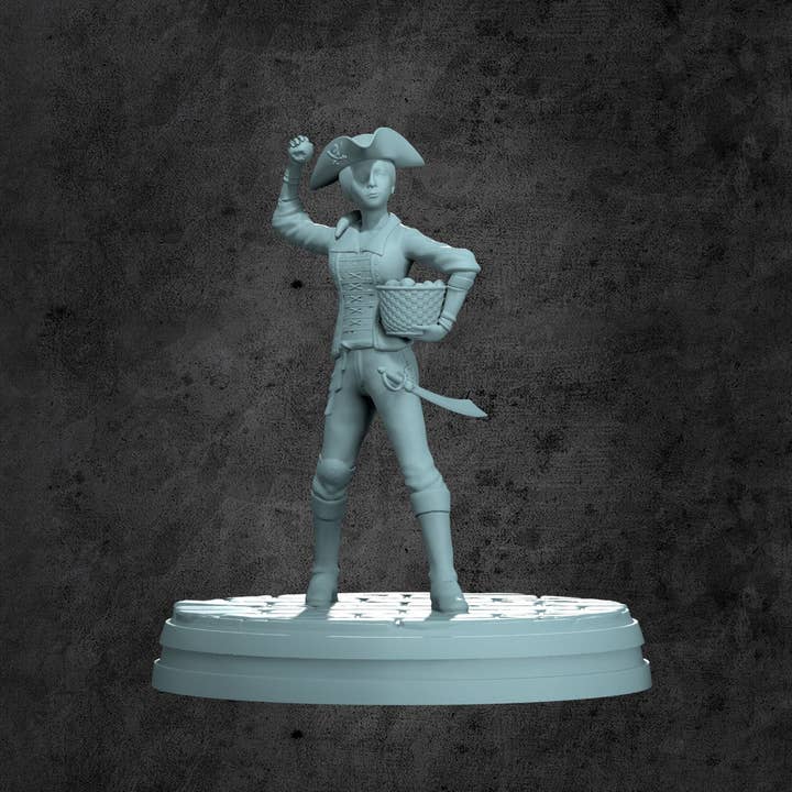 Peggy (Einbein) Miniatur für Tabletop-RPGs für den Großhandel von Kraken Dice