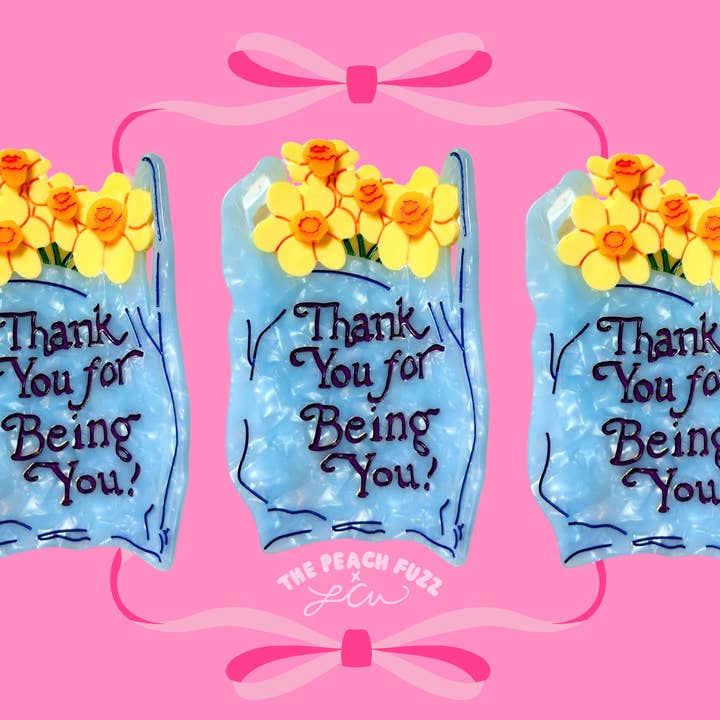 The Peach Fuzz - Wholesale Hair Accessories Set - Women's - Thank You Bag Hair Claw TPF x Lindsey Cherek Waller