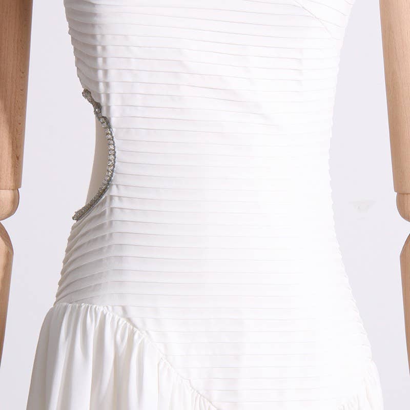 Productseeker - Vendita all'ingrosso Vestito - Donna - DR0137 Spring Elegance: abito sottile e plissettato senza maniche16