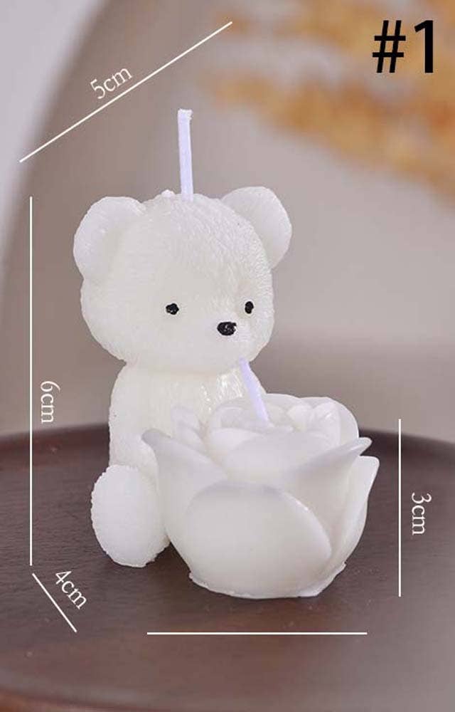 Candles Meta - Vente Bougies originales - Bougie décorative Lion, Cactus, Rose & Ours de la Saint-Valentin0