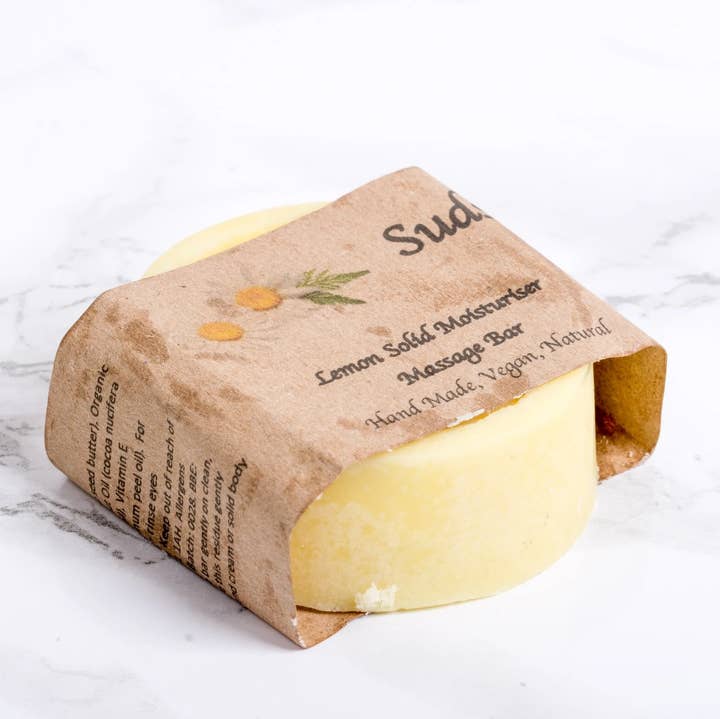 Creme de mãos sólido Vegan Limão/Barra de massagem/Loção Sólida por atacado de Suds