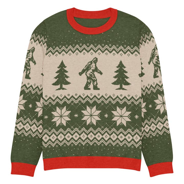 Christmas Bigfoot - Knitted crew neck sweater for wholesale by North Beast