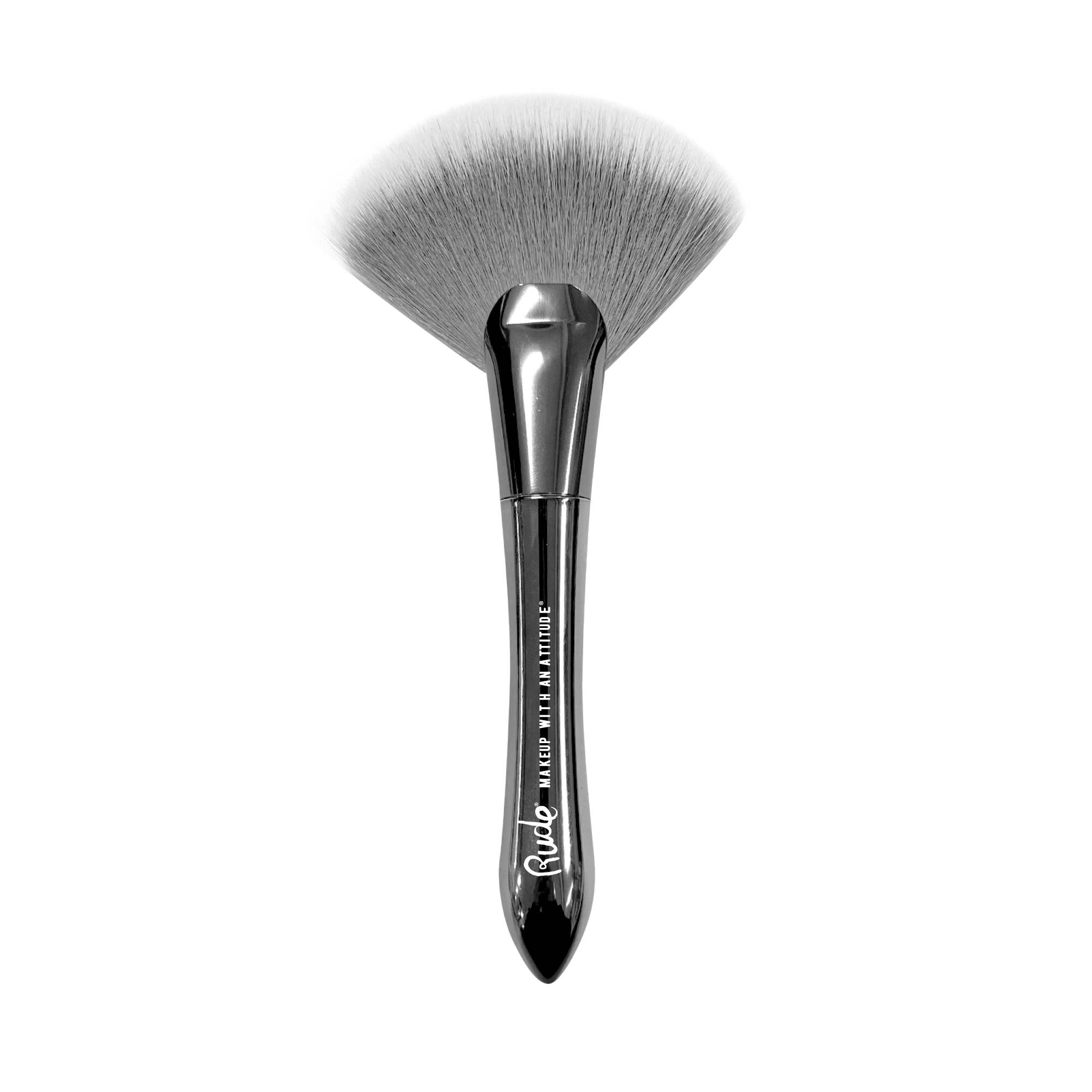 Rude Cosmetics - Wholesale Cheek/Face Makeup Brush - Silver Bullet Large Fan Brush0