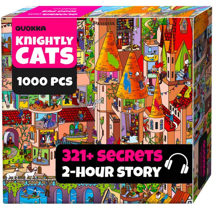 Puzzle for Adults 1000 pieces | Nighty Cats for wholesale by QUOKKA