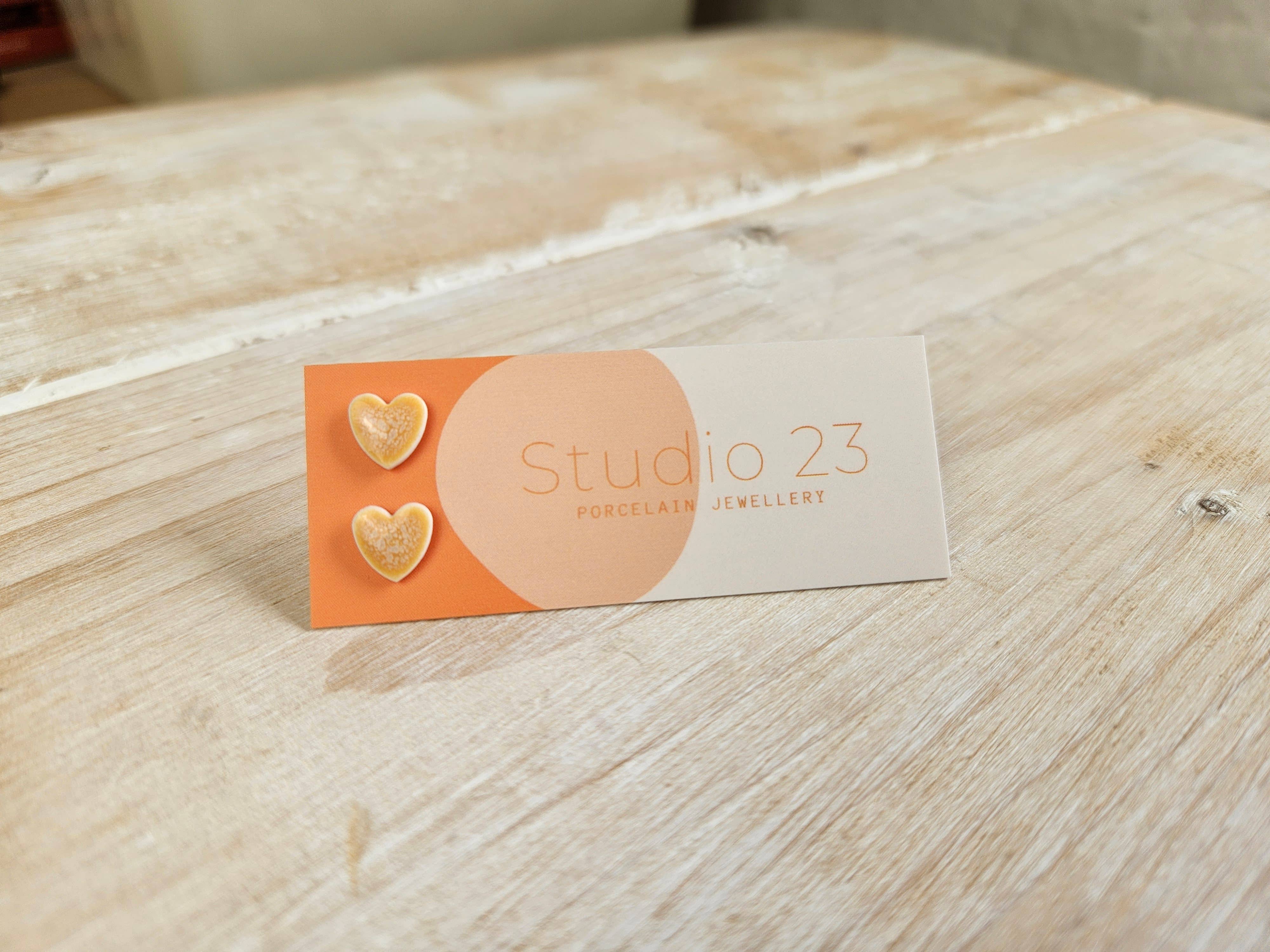 Studio 23 Ceramics – wholesale Stud/post earrings – Stud Heart Earring Pair7
