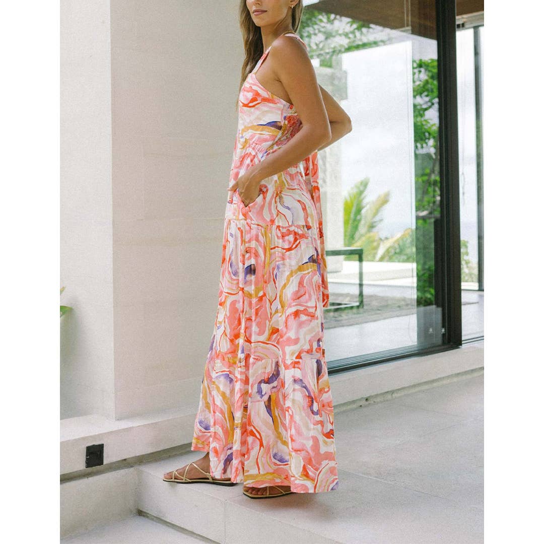 UNISHE – Engroshandel Kjole - Dame – Boheme Strandkjole Løs Strop Sommerkjole ZK279610