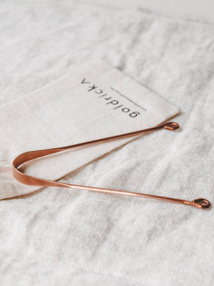 Raspador de Língua em Cobre por atacado de Goldrick Natural Living