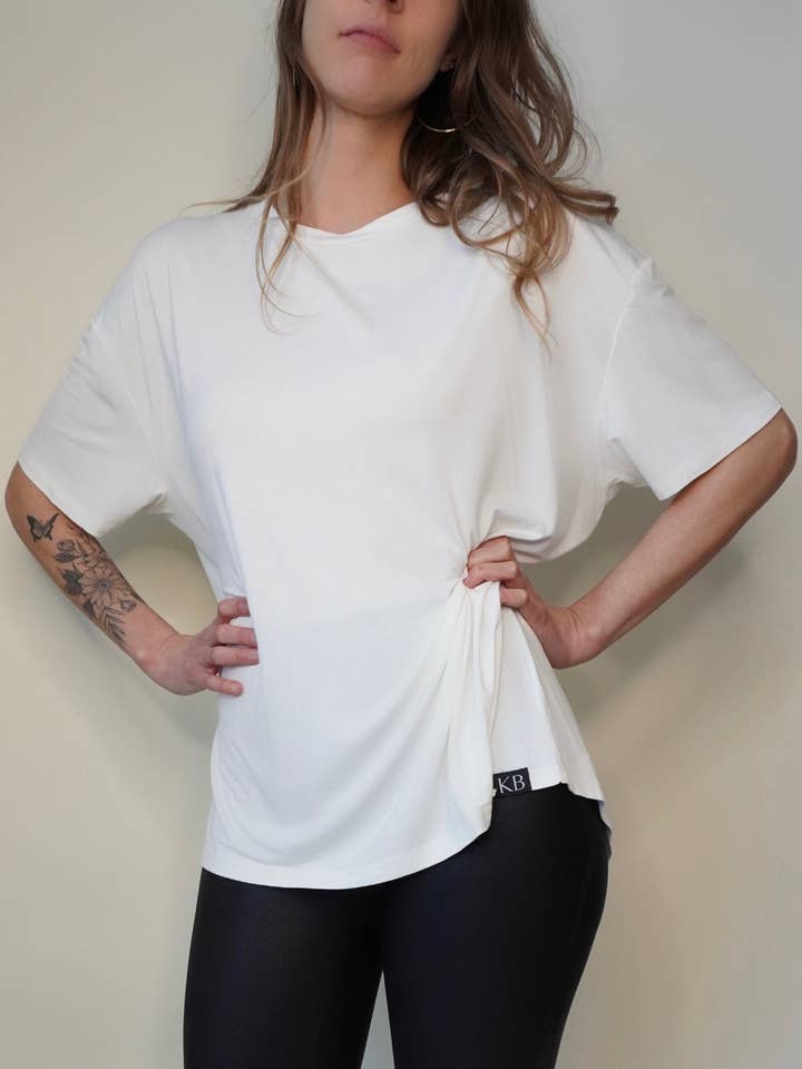 Kasia - Vente T-shirt – femme - T-shirt en bambou surdimensionné – Confort sans effort, style raffiné15