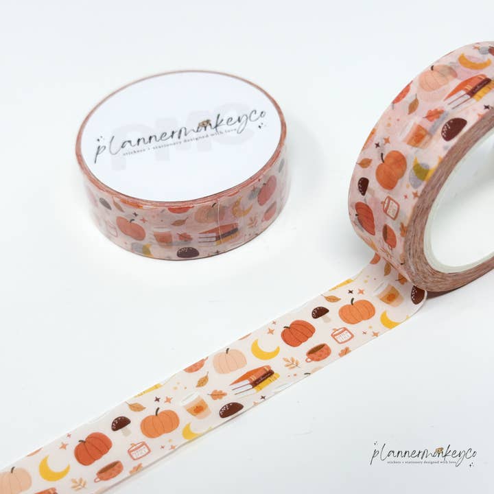 Pumpkin Spice & Everything Nice Washi Tape | 15mm for wholesale by Plannermonkeyco