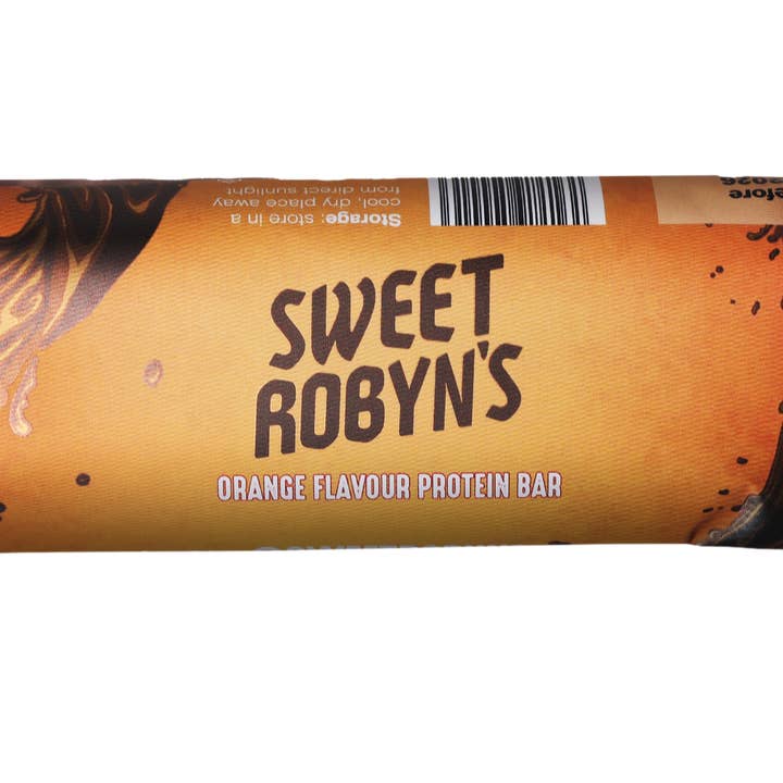 Orange Protein Bar (55g) for wholesale by Sweet Robyn's LTD
