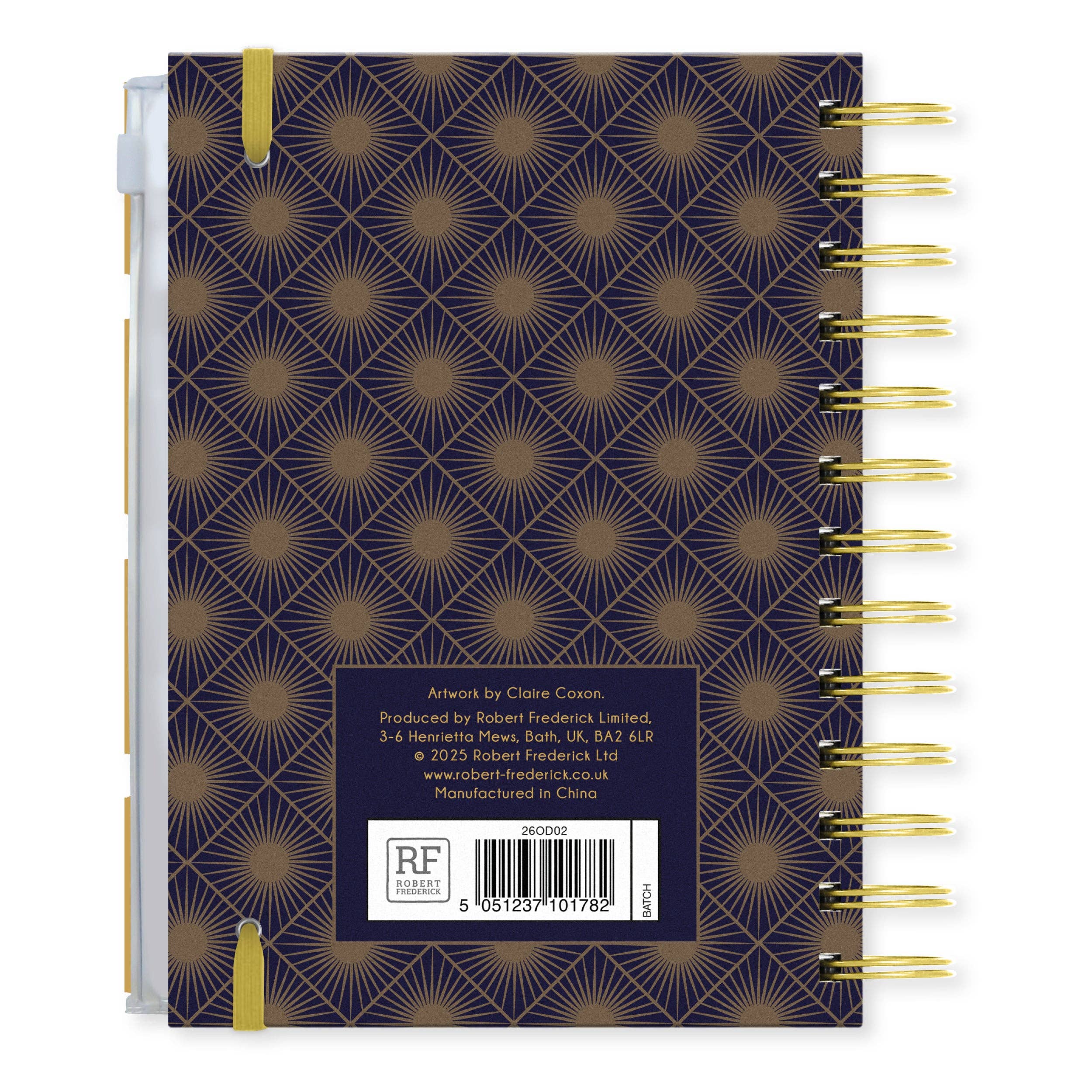 Robert Frederick Ltd - Wholesale Planner - Claire Coxon Art Deco 2026 Organiser Diary6