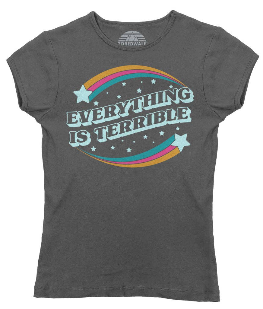 Boredwalk – wholesale Screen printed t-shirt – Women′s – Women's Everything is Terrible T-Shirt3