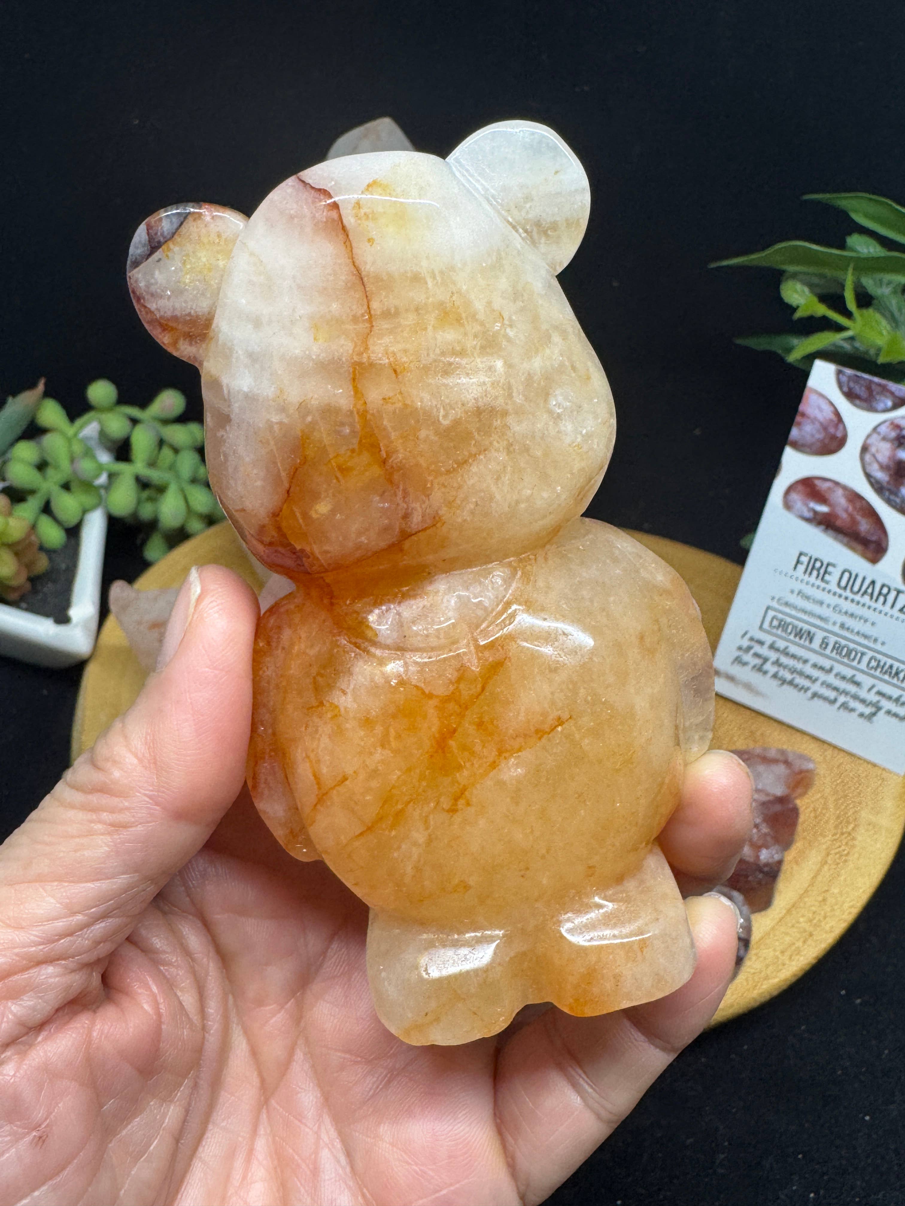 The 7 Directions - Wholesale Spiritual Stone/Crystal - 5 pc fire quartz flame bear butterfly spider F4206